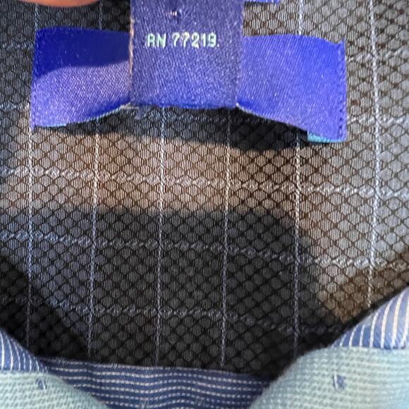 Egara Button Down Men's XL Dobby Non Iron Long Sleeve Dress Shirt Soft Casual - Picture 6 of 8